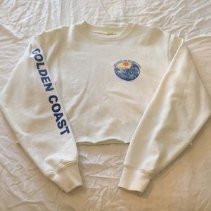 brandy melville golden coast cropped crewneck